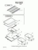 SHELF PARTS Diagram and Parts List for T8TXNGFWQ02  Estate Refrigerator