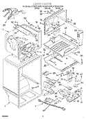 LINER Diagram and Parts List for GT22DKXJB00  Whirlpool Refrigerator