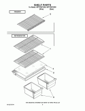 SHELF PARTS Diagram and Parts List for W8TXEWFVB00  Whirlpool Refrigerator