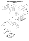 AIR FLOW AND CONTROL Diagram and Parts List for ACM052XK1  Whirlpool Air Conditioner