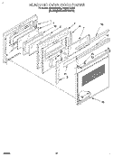 ELECTRIC OVEN DOOR Diagram and Parts List for RM280PXBQ0  Whirlpool Microwave Oven Combo