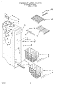 FREEZER LINER Diagram and Parts List for 3XART725F00  Whirlpool Refrigerator
