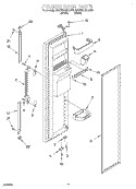FREEZER DOOR Diagram and Parts List for 6ED25DQXDW00  Whirlpool Refrigerator
