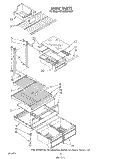 SHELF Diagram and Parts List for RT18BMXVW03  Roper Refrigerator