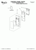 CONTROL PANEL PARTS Diagram and Parts List for MH1160XSY4  Whirlpool Microwave