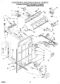 CONTROLS AND REAR PANEL Diagram and Parts List for 8LSP6244BG1  Whirlpool Washer