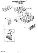 LOWER RACK PARTS, OPTIONAL PARTS (NOT INCLUDED) Diagram and Parts List for KUDU03FTPA1  KitchenAid Dishwasher