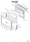 DOOR PARTS, OPTIONAL PARTS Diagram and Parts List for IEP314RQ2  Inglis Range
