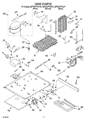 UNIT Diagram and Parts List for KSFS25FKWH01  KitchenAid Refrigerator
