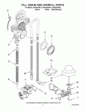 FILL, DRAIN AND OVERFILL PARTS Diagram and Parts List for KUDC03IVBL1  KitchenAid Dishwasher