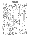 CABINET PARTS Diagram and Parts List for 3XLGR5437KQ4  Whirlpool Dryer