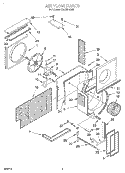 AIR FLOW Diagram and Parts List for 4XACM14DD0  Whirlpool Air Conditioner