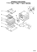 INTERNAL OVEN PARTS Diagram and Parts List for KEBC107KBL04  KitchenAid Wall Oven