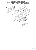 CONTROL PANEL PARTS Diagram and Parts List for GU1500XTLT1  Whirlpool Dishwasher