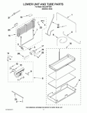 LOWER UNIT AND TUBE PARTS Diagram and Parts List for KBLC36FTS04  KitchenAid Refrigerator