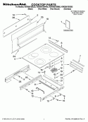 COOKTOP PARTS Diagram and Parts List for KERS807SBB02  KitchenAid Range