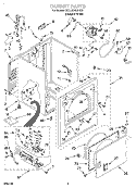 CABINET Diagram and Parts List for 3XLGR5435HQ0  Whirlpool Dryer