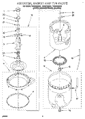 AGITATOR, BASKET AND TUB Diagram and Parts List for TAWS700BN1  Estate Washer