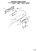 CONTROL PANEL PARTS Diagram and Parts List for DU1055XTSB1  Whirlpool Dishwasher