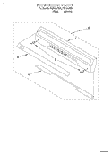 BACKGUARD Diagram and Parts List for FGP305EW1  Roper Range