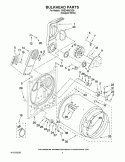 BULKHEAD PARTS Diagram and Parts List for YWED4800XQ0  Whirlpool Dryer