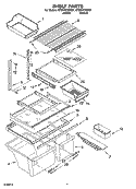 SHELF PARTS Diagram and Parts List for ET9FHTXMQ01  Whirlpool Refrigerator
