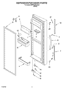 REFRIGERATOR DOOR PARTS Diagram and Parts List for BRS70ABANA02  Whirlpool Refrigerator