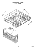 LOWER RACK Diagram and Parts List for KUDP230Y0  KitchenAid Dishwasher
