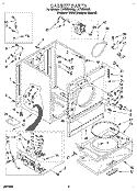 CABINET Diagram and Parts List for LGT6634DZ0  Whirlpool Dryer