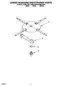 LOWER WASHARM AND STRAINER PARTS Diagram and Parts List for KUDI01TJBL0  KitchenAid Dishwasher