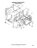INTERNAL OVEN Diagram and Parts List for RF3020XXW2  Whirlpool Range