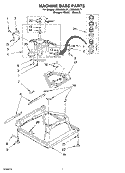 MACHINE BASE PARTS Diagram and Parts List for LSQ9200LT1  Whirlpool Washer