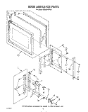 DOOR AND LATCH Diagram and Parts List for SM988PEPW2  Whirlpool Range