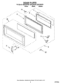 DOOR PARTS Diagram and Parts List for MH2155XPT1  Whirlpool Microwave