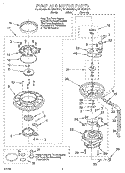 PUMP AND MOTOR Diagram and Parts List for DU1000CGZ1  Whirlpool Dishwasher