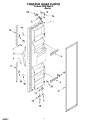 FREEZER DOOR Diagram and Parts List for 7ED5FTGXKT01  Whirlpool Refrigerator
