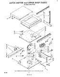 LATCH MOTOR AND UPPER BODY Diagram and Parts List for RHM1870P  Whirlpool Microwave Oven Combo