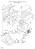 AIR FLOW AND CONTROL Diagram and Parts List for CAH25WC01  Whirlpool Air Conditioner