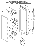 REFRIGERATOR DOOR PARTS Diagram and Parts List for GS5SHAXSA00  Whirlpool Refrigerator