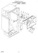 LINER Diagram and Parts List for ET20NKXAN04  Whirlpool Refrigerator