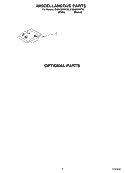 MISCELLANEOUS, OPTIONAL Diagram and Parts List for DU840SWKT0  Whirlpool Dishwasher