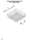 UPPER RACK AND TRACK PARTS Diagram and Parts List for DU1148XTPQ9  Whirlpool Dishwasher