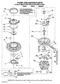 PUMP AND MOTOR PARTS Diagram and Parts List for MDB4621AWS0  Whirlpool Dishwasher
