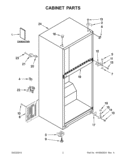 CABINET PARTS Diagram and Parts List for W8TXNGZBB00  Whirlpool Refrigerator