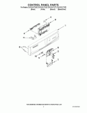 CONTROL PANEL PARTS Diagram and Parts List for DU1010XTXT2  Whirlpool Dishwasher