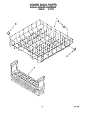 LOWER RACK Diagram and Parts List for KUDH230B0  KitchenAid Dishwasher