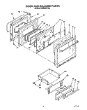 DOOR AND DRAWER Diagram and Parts List for RM980PXYN0  Whirlpool Microwave Oven Combo