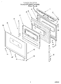 DOOR, LIT/OPTIONAL Diagram and Parts List for SF304PEEW0  Whirlpool Range