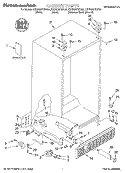 CABINET, LITERATURE Diagram and Parts List for KSRB25FHBL04  KitchenAid Refrigerator