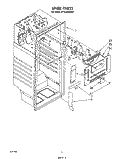 LINER Diagram and Parts List for ET16AKXSW01  Whirlpool Refrigerator